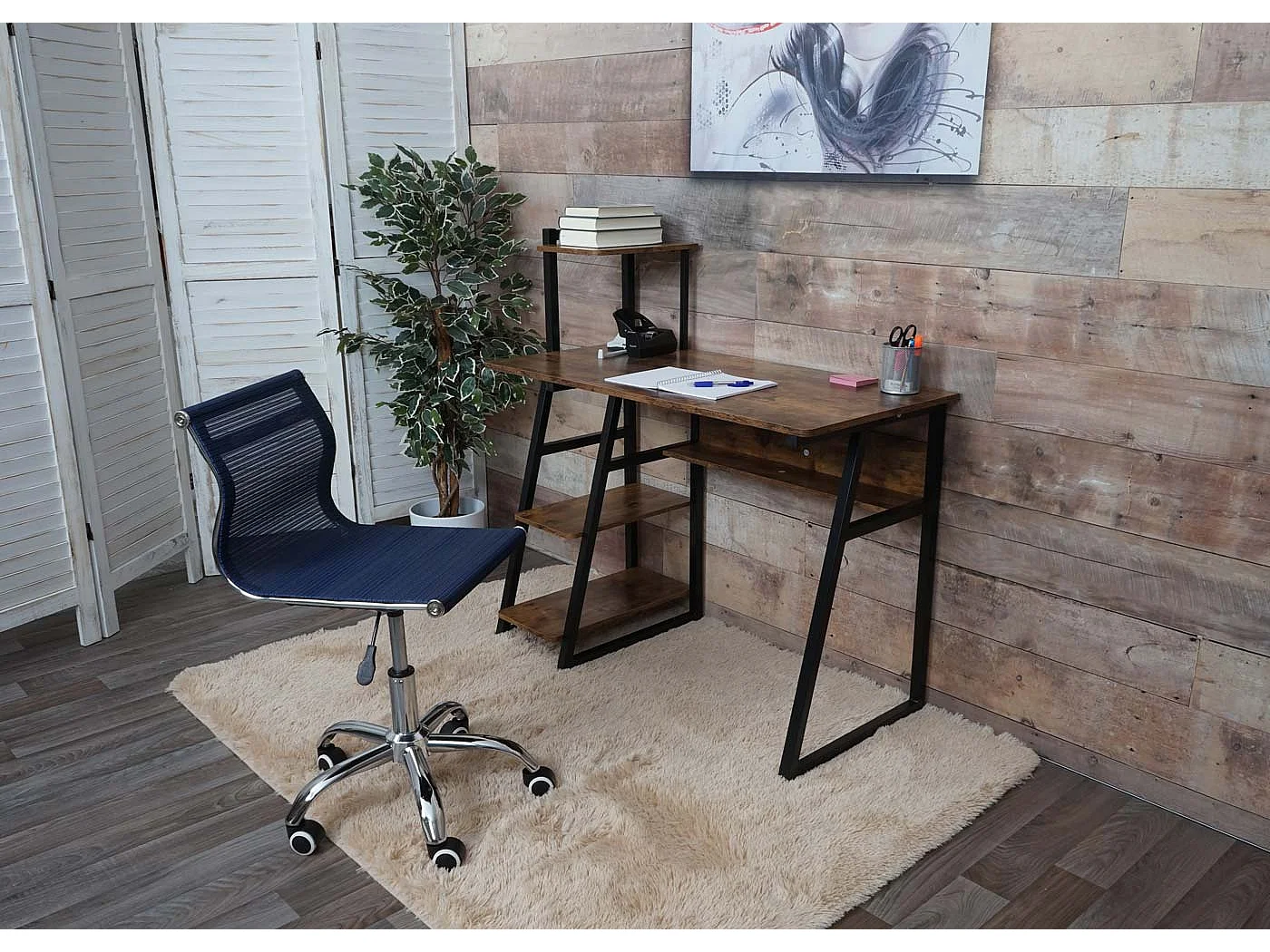 Chaise de bureau MCW-K53,  bleu