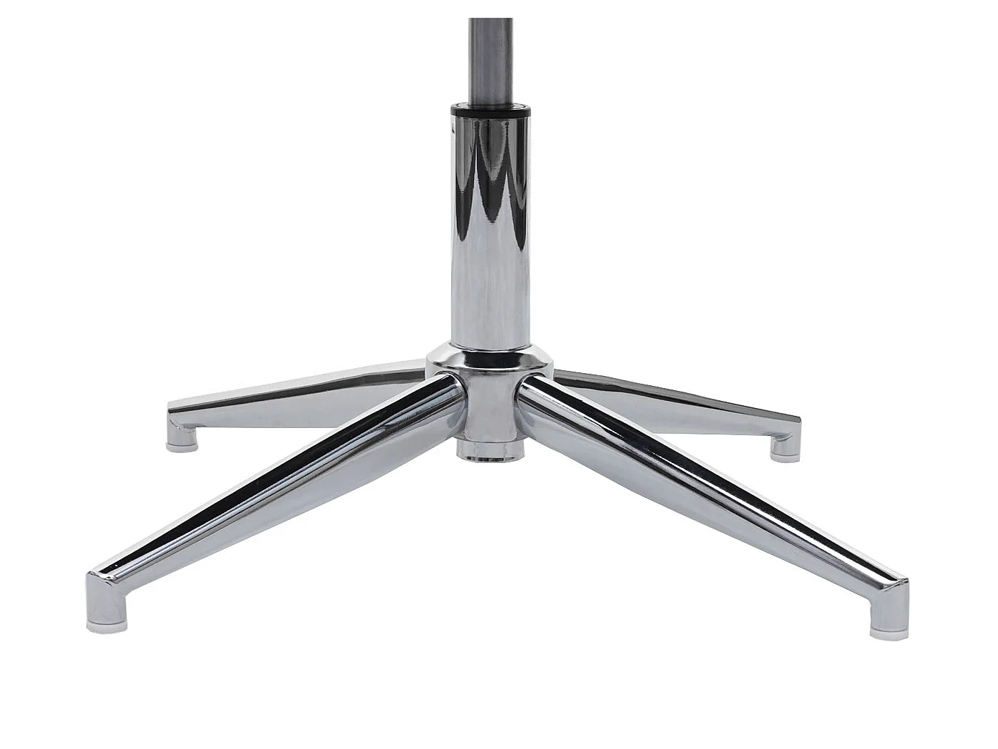 Silla de oficina Cadiz II,  polipiel negra, base cromada