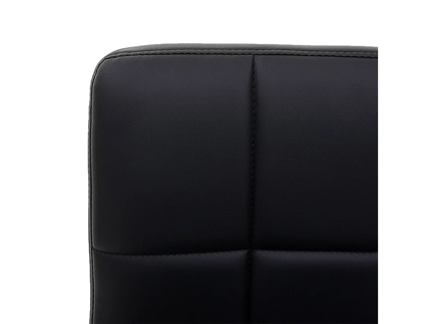 Silla de oficina Cadiz II,  polipiel negra, base cromada