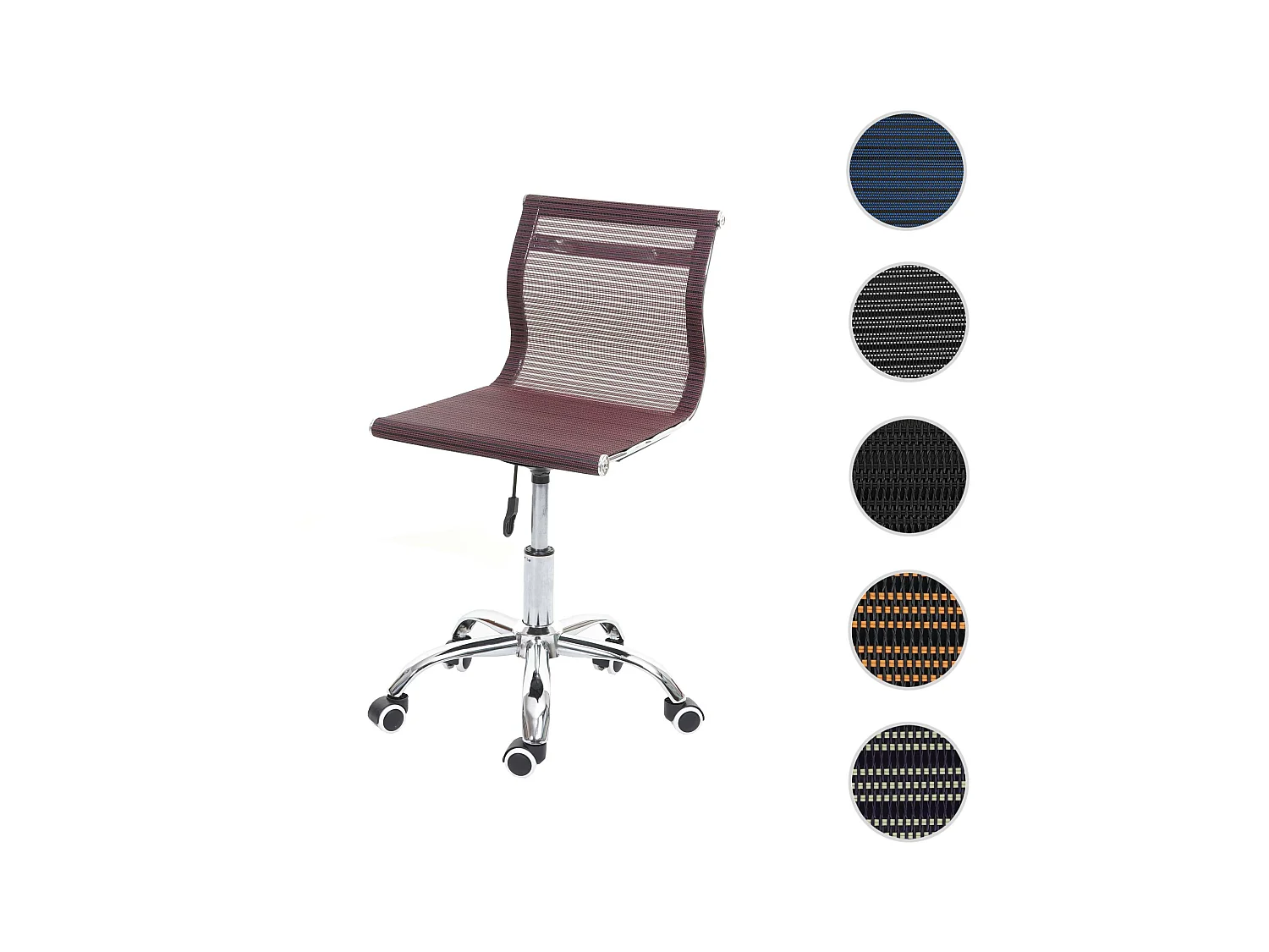 Krzesło biurowe MCW-K53,  wino czerwone