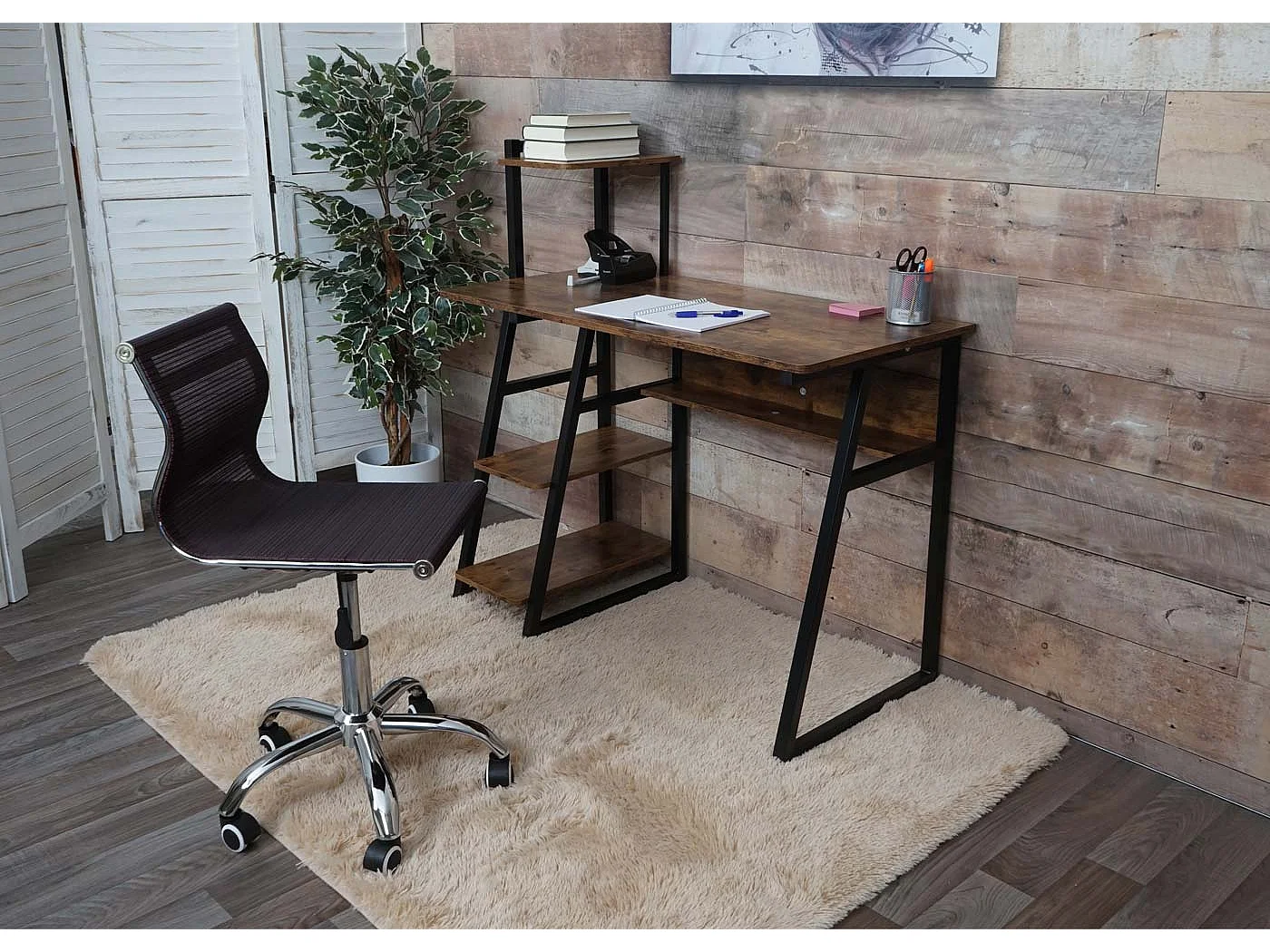 Chaise de bureau MCW-K53,  rouge vin