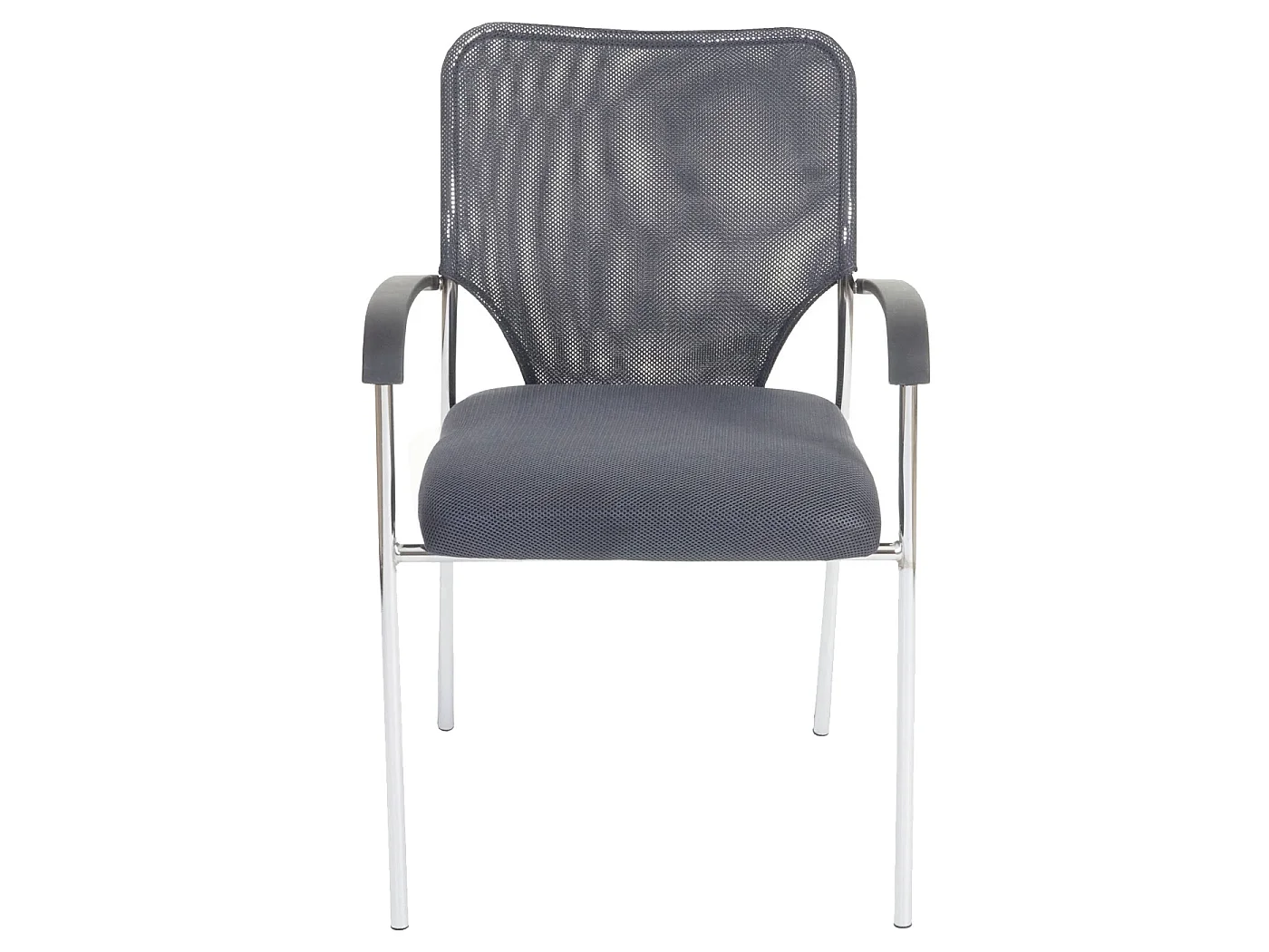 Tucson visitor chair (set of 12),  grey seat, grey backrest