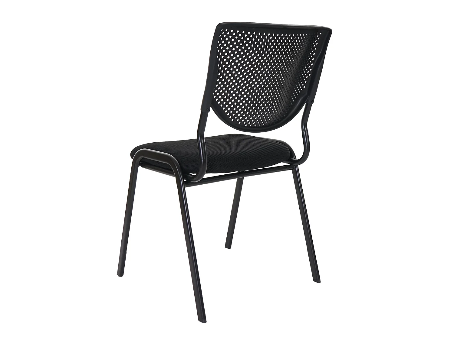 Besucherstuhl H401 Stapelbar (2er-Set), Sitz schwarz, Füße schwarz