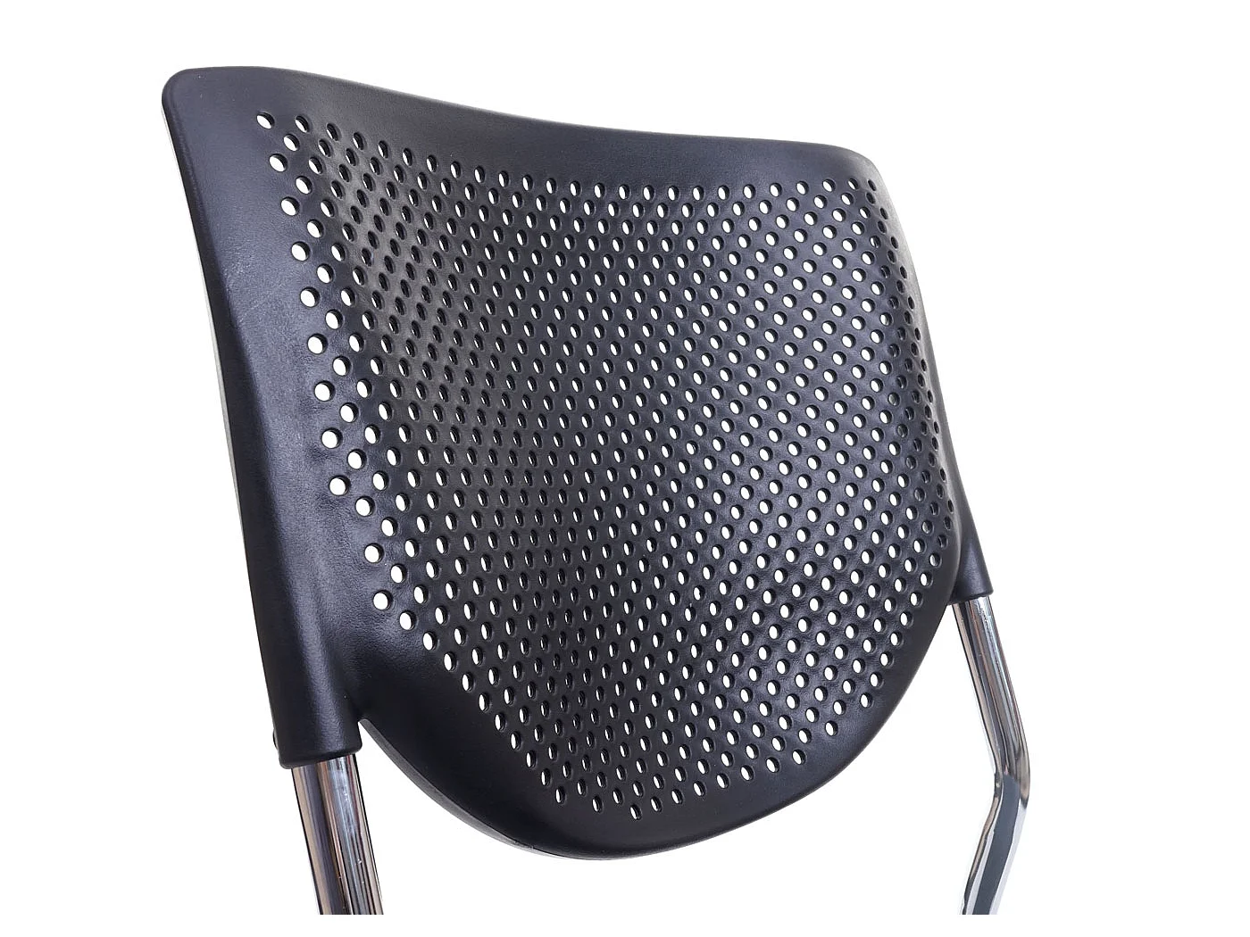 Cadeira para visitantes H401 Empilhável (conjunto de 2),  assento cinzento escuro, pés cromados