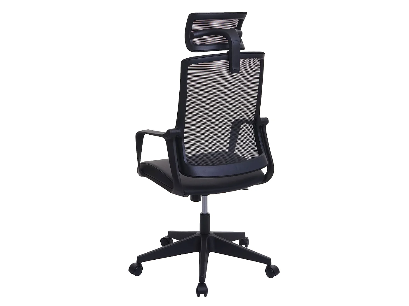 Poltrona sedia ufficio regolabile MCW-J52 ergonomica design moderno ecopelle tessuto nero