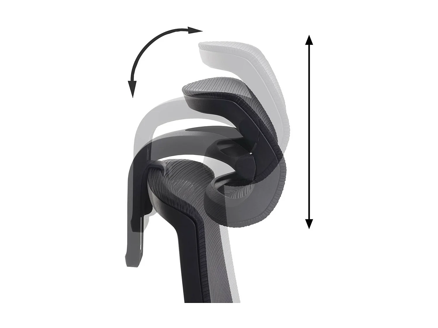 Poltrona sedia ufficio regolabile MCW-J52 ergonomica design moderno ecopelle tessuto nero