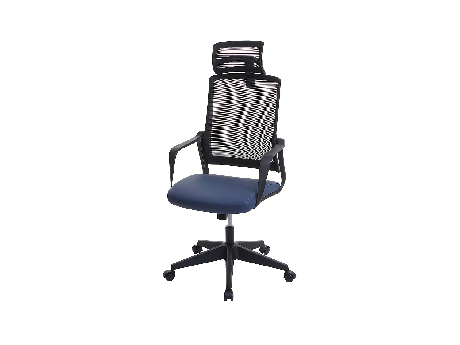Silla de oficina MCW-J52,  azul-gris