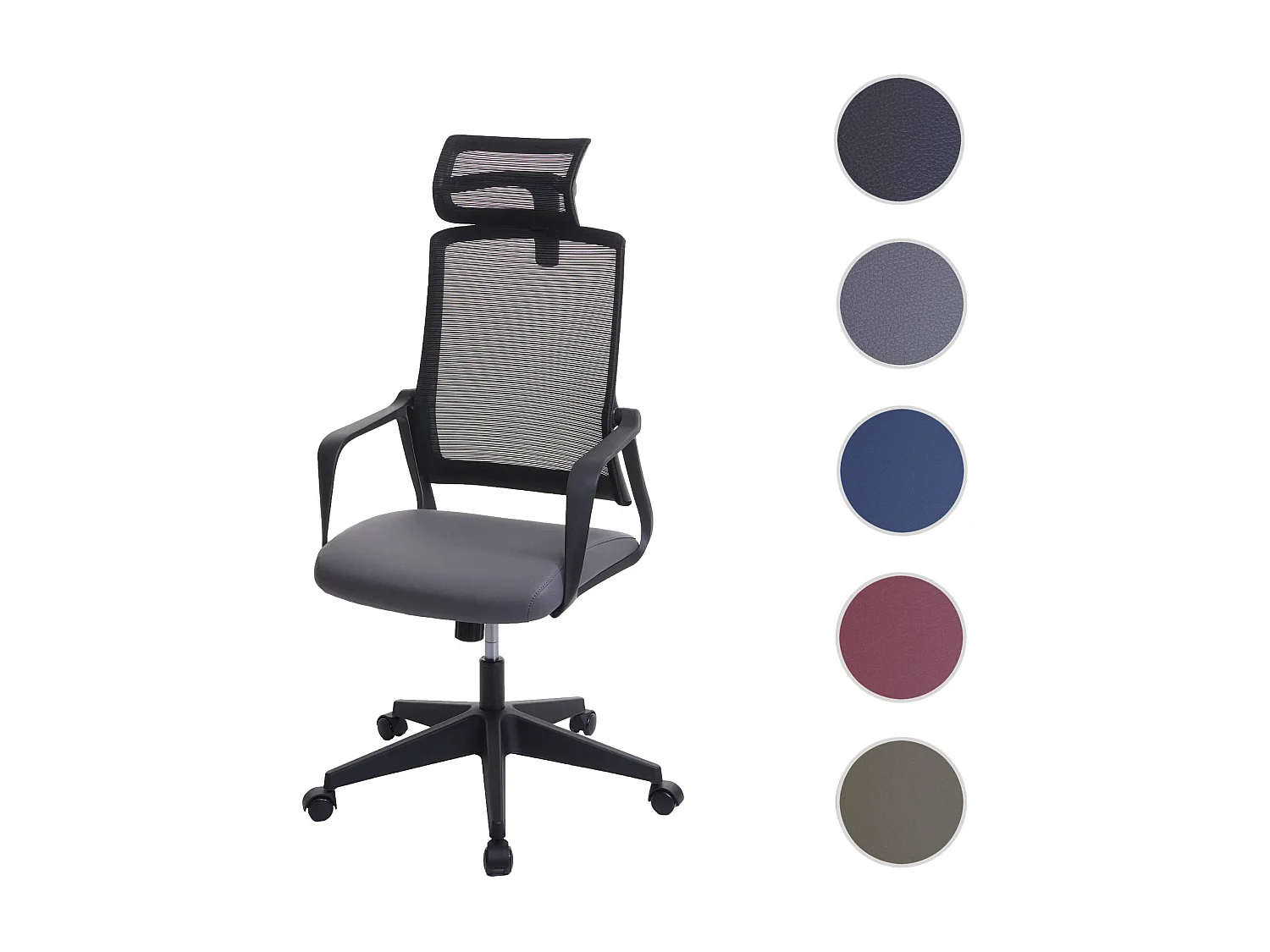 Chaise de bureau MCW-J52,  gris