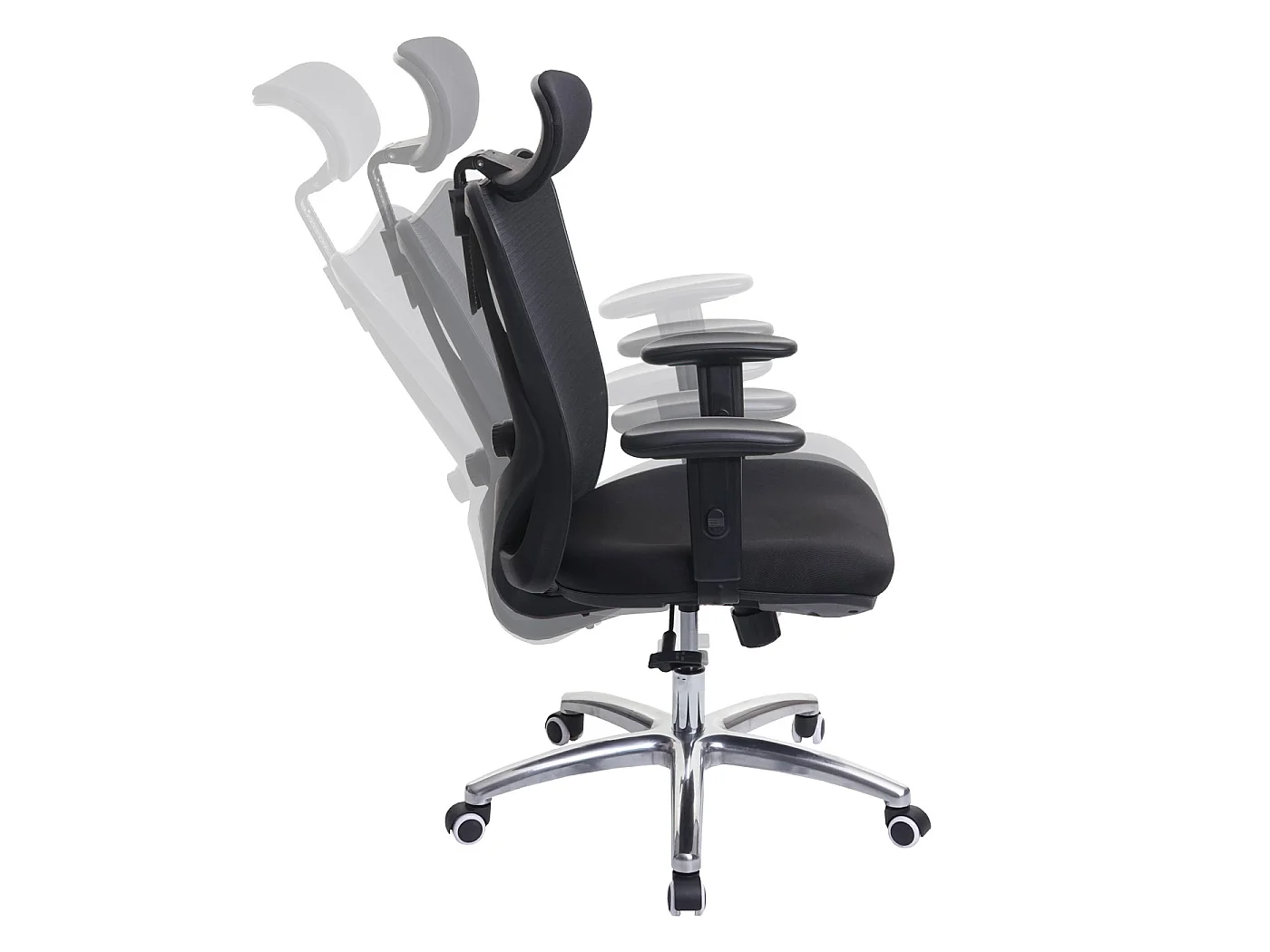 SIHOO poltrona ufficio ergonomica regolabile supporto lombare 150kg tessuto senza poggiapiedi nero