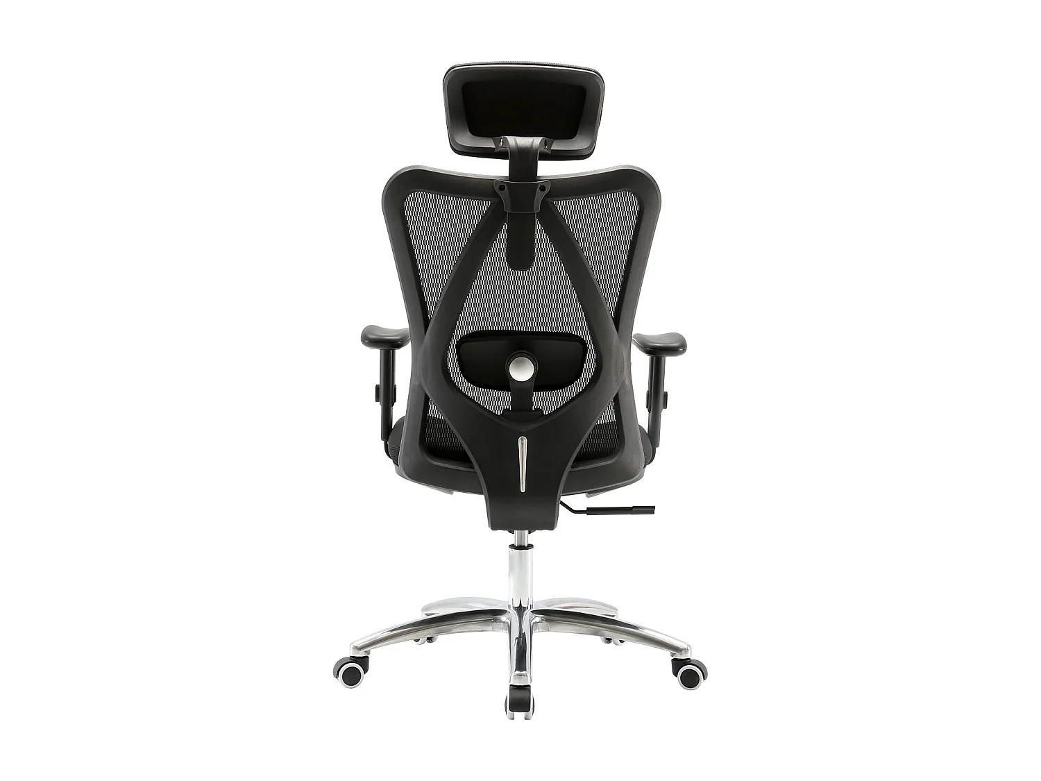 SIHOO poltrona ufficio ergonomica regolabile supporto lombare 150kg tessuto senza poggiapiedi nero