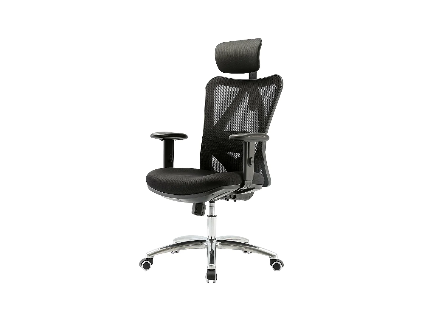 Chaise de bureau SIHOO-J86,  sans repose-pieds noir