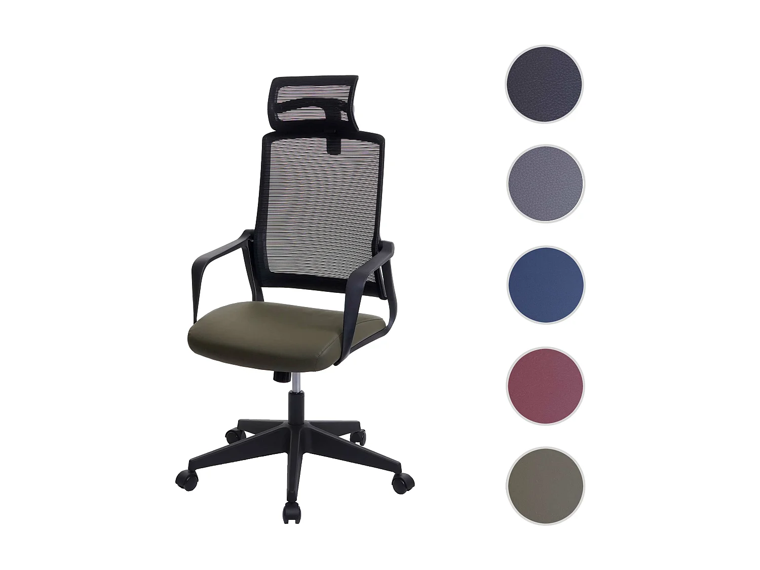 Chaise de bureau MCW-J52,  vert-olive