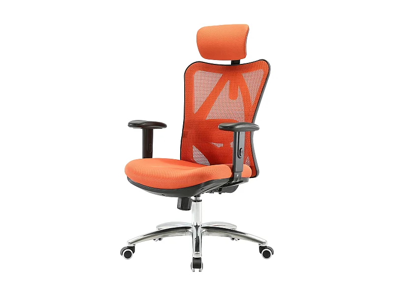 Silla de oficina SIHOO-J86,  sin reposapiés, naranja