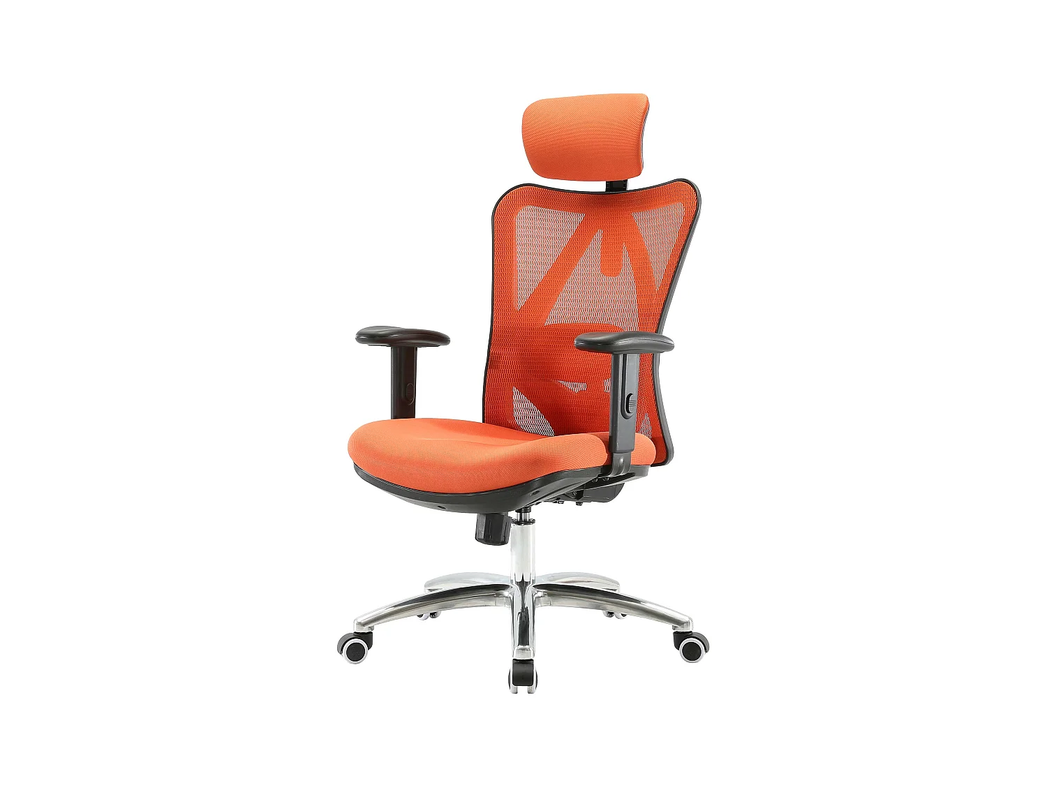 Chaise de bureau SIHOO-J86,  sans repose-pieds, orange