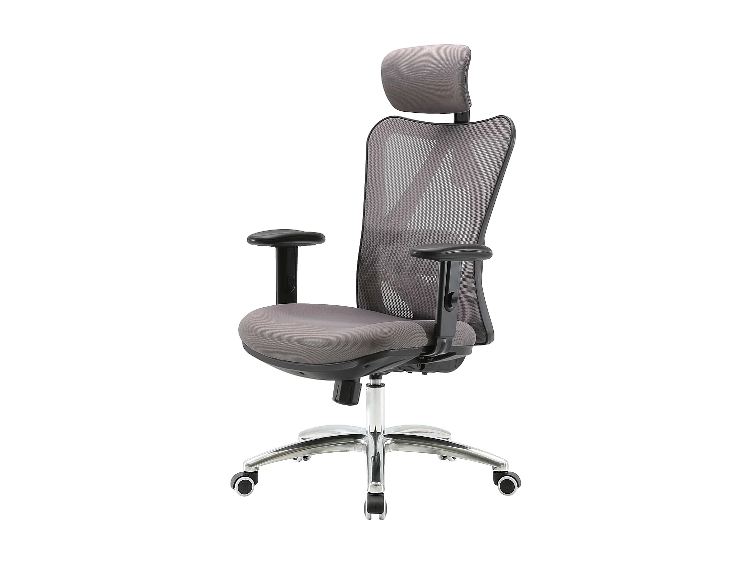 Chaise de bureau SIHOO-J86,  sans repose-pieds, gris