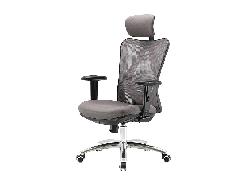 Bürostuhl SIHOO-J86, Ohne Fußstütze, grau