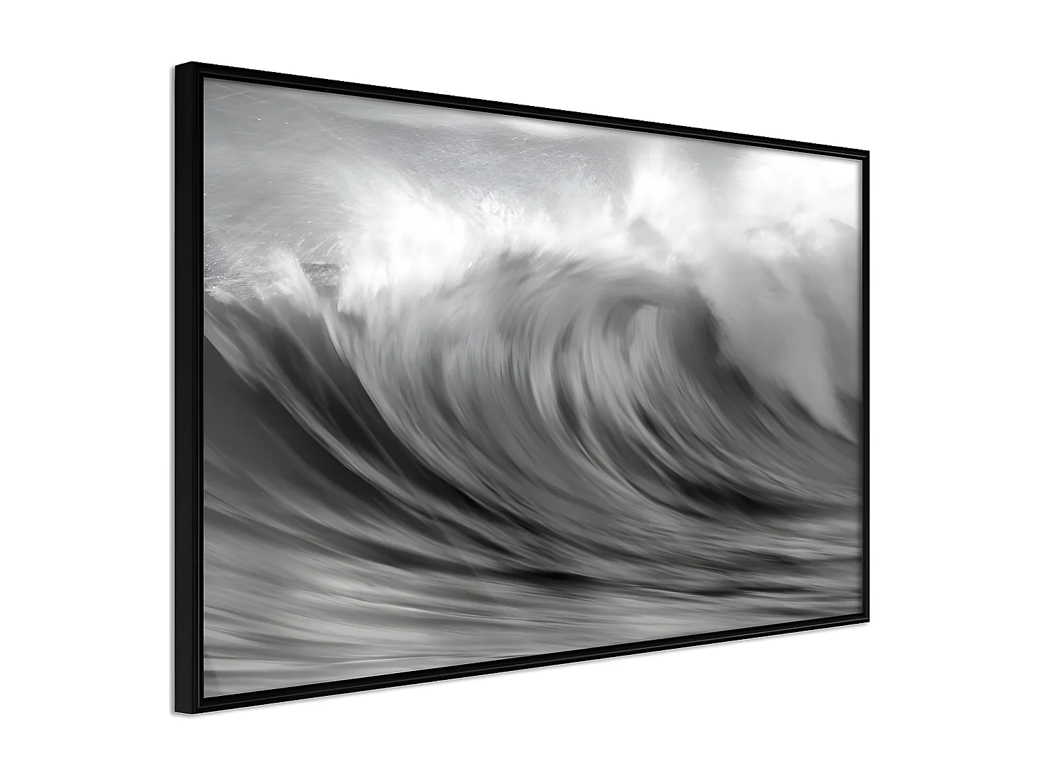 Affiche Murale Encadrée "Big Wave" 30 x 20 cm Noir
