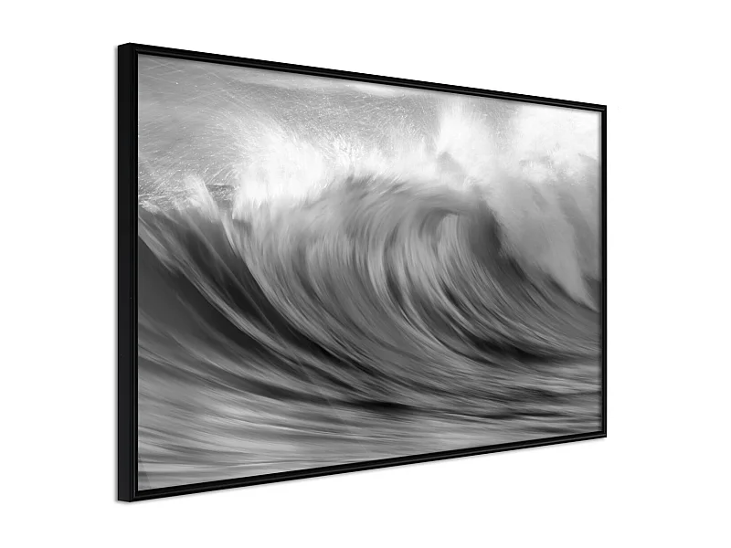 Affiche Murale Encadrée "Big Wave" 30 x 20 cm Noir
