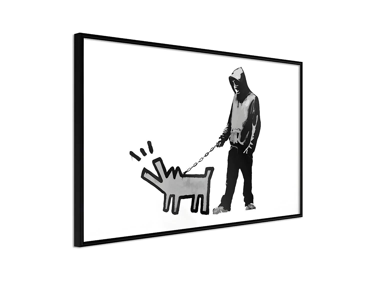 Affiche Murale Encadrée "Banksy Choose Your Weapon" 45 x 30 cm Noir