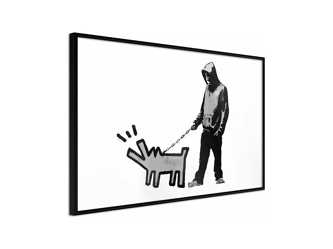 Affiche Murale Encadrée "Banksy Choose Your Weapon" 30 x 20 cm Noir