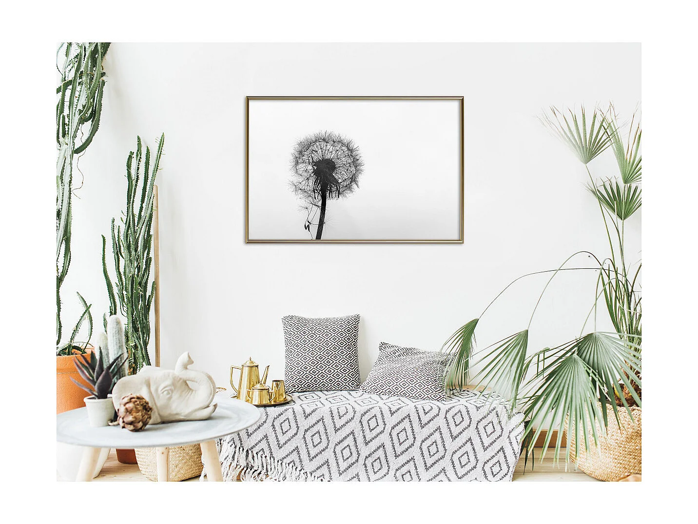 Affiche Murale Encadrée "Waiting for the Wind" 90 x 60 cm Or