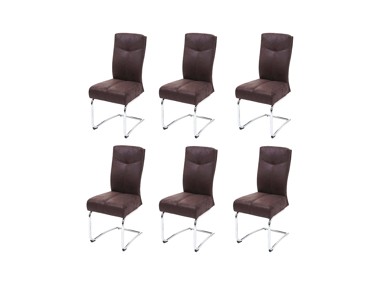 Chaise de salle à manger MCW-G56 (lot de 6),  brun