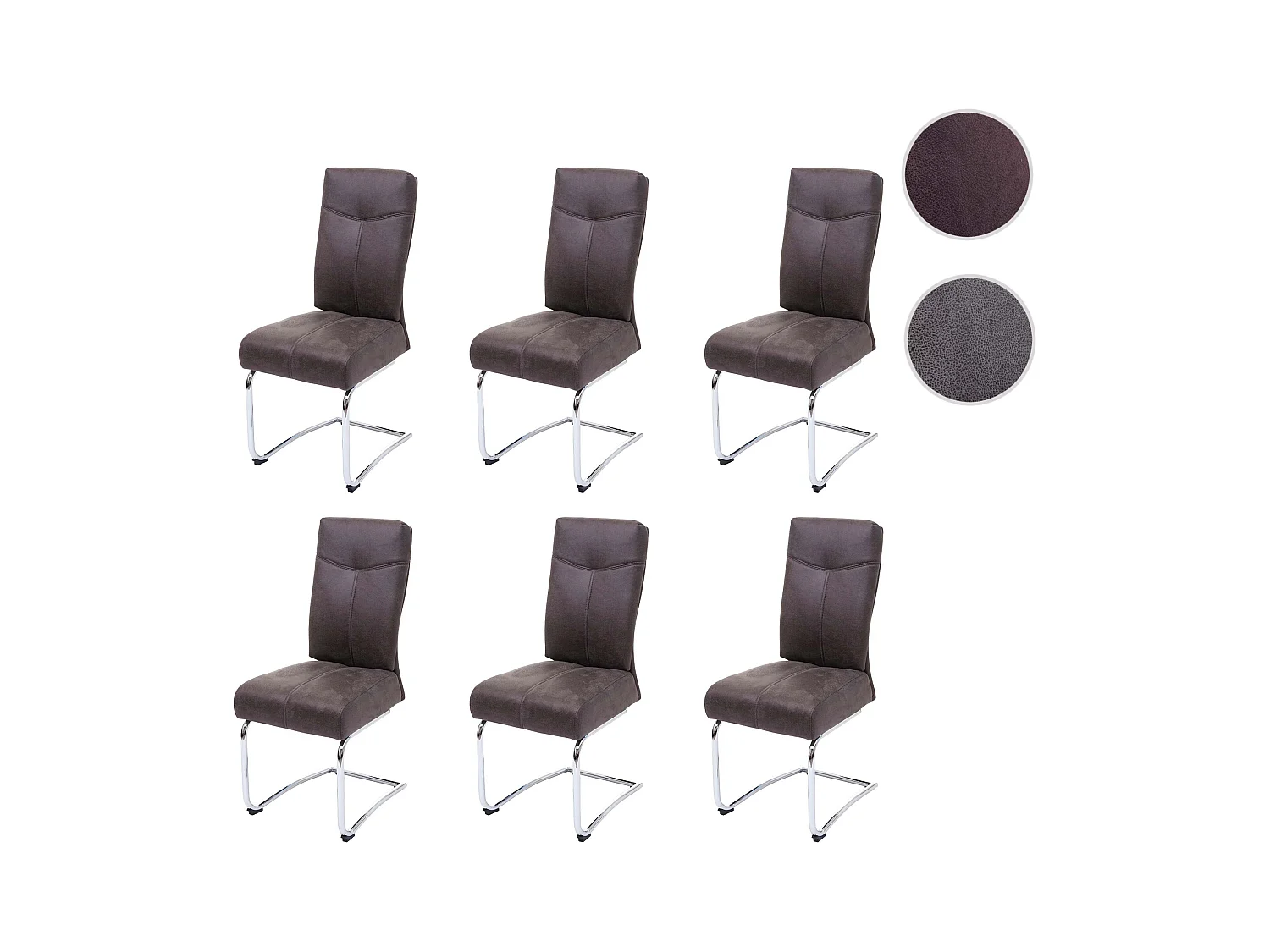 Chaise de salle à manger MCW-G56 (lot de 6),  brun