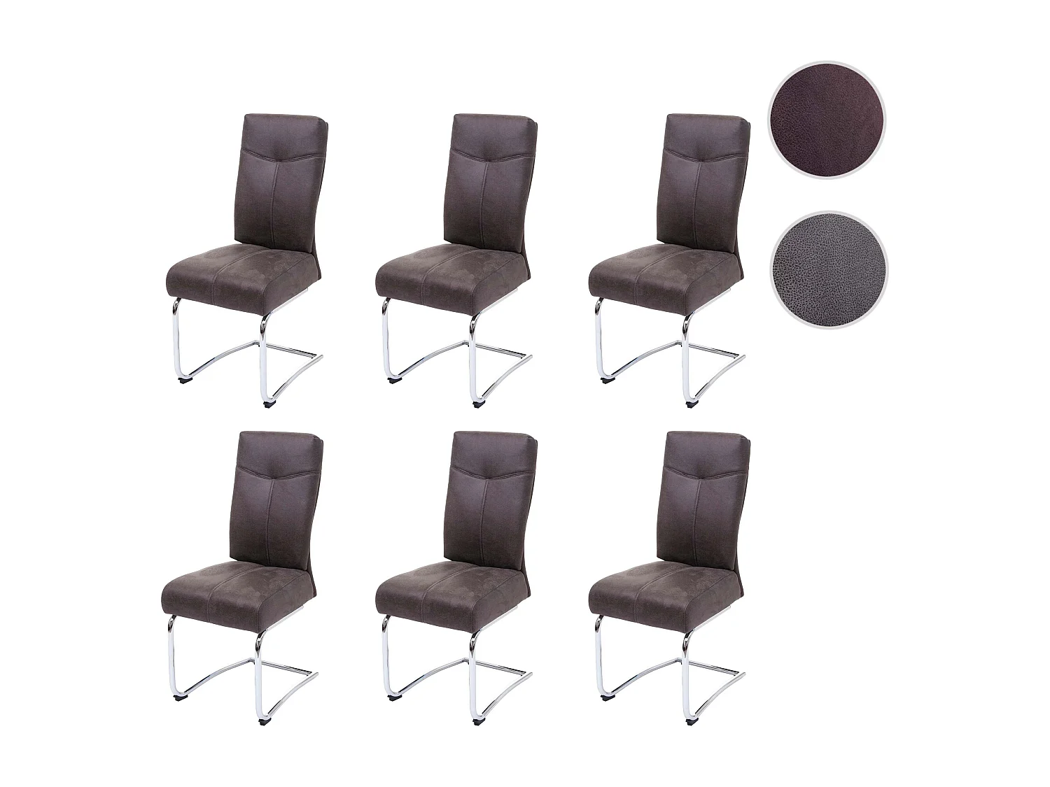 Chaise de salle à manger MCW-G56 (lot de 6),  brun