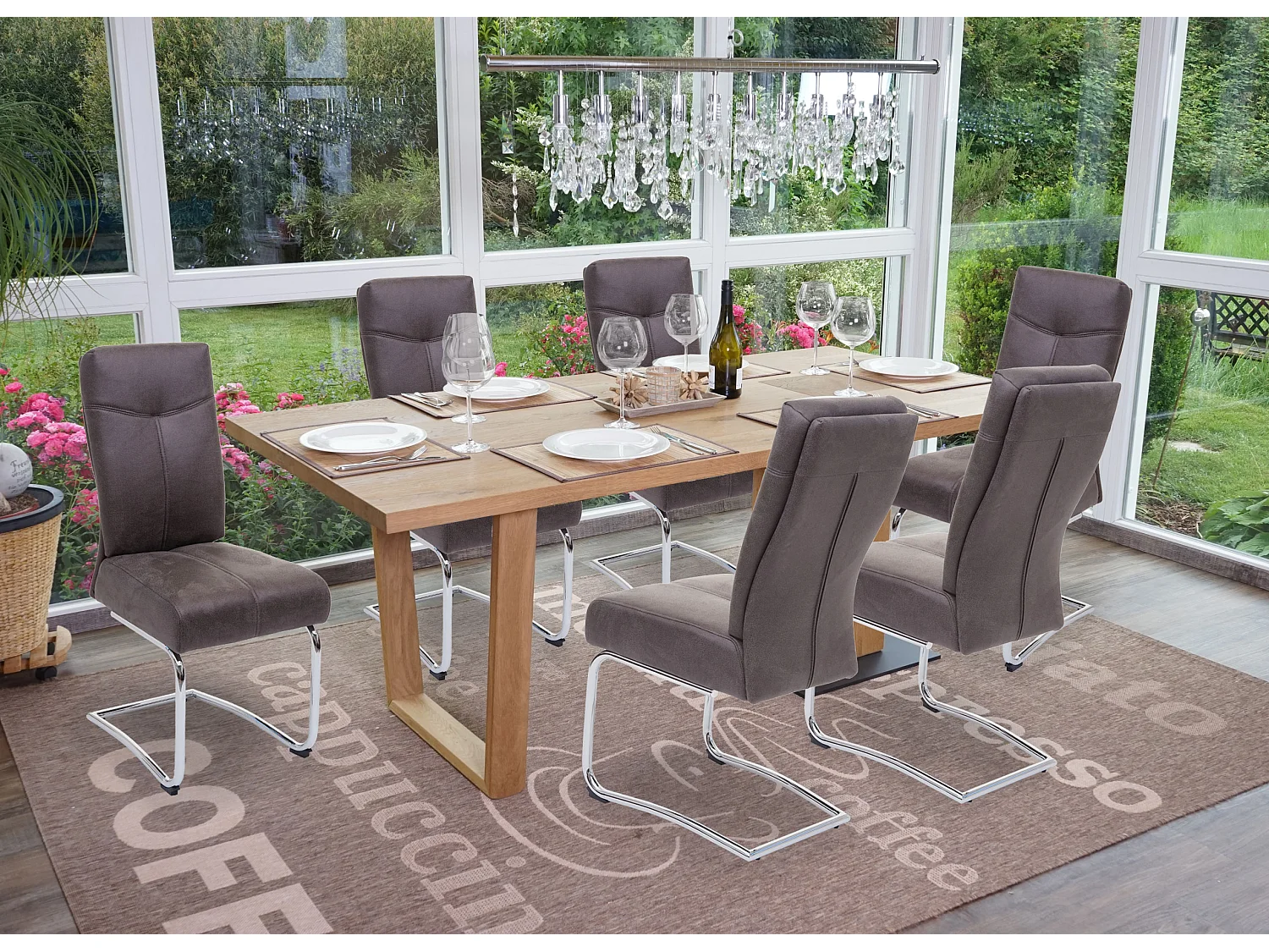 Chaise de salle à manger MCW-G56 (lot de 6),  gris