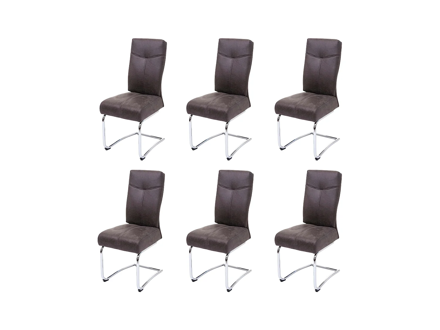 Chaise de salle à manger MCW-G56 (lot de 6),  gris