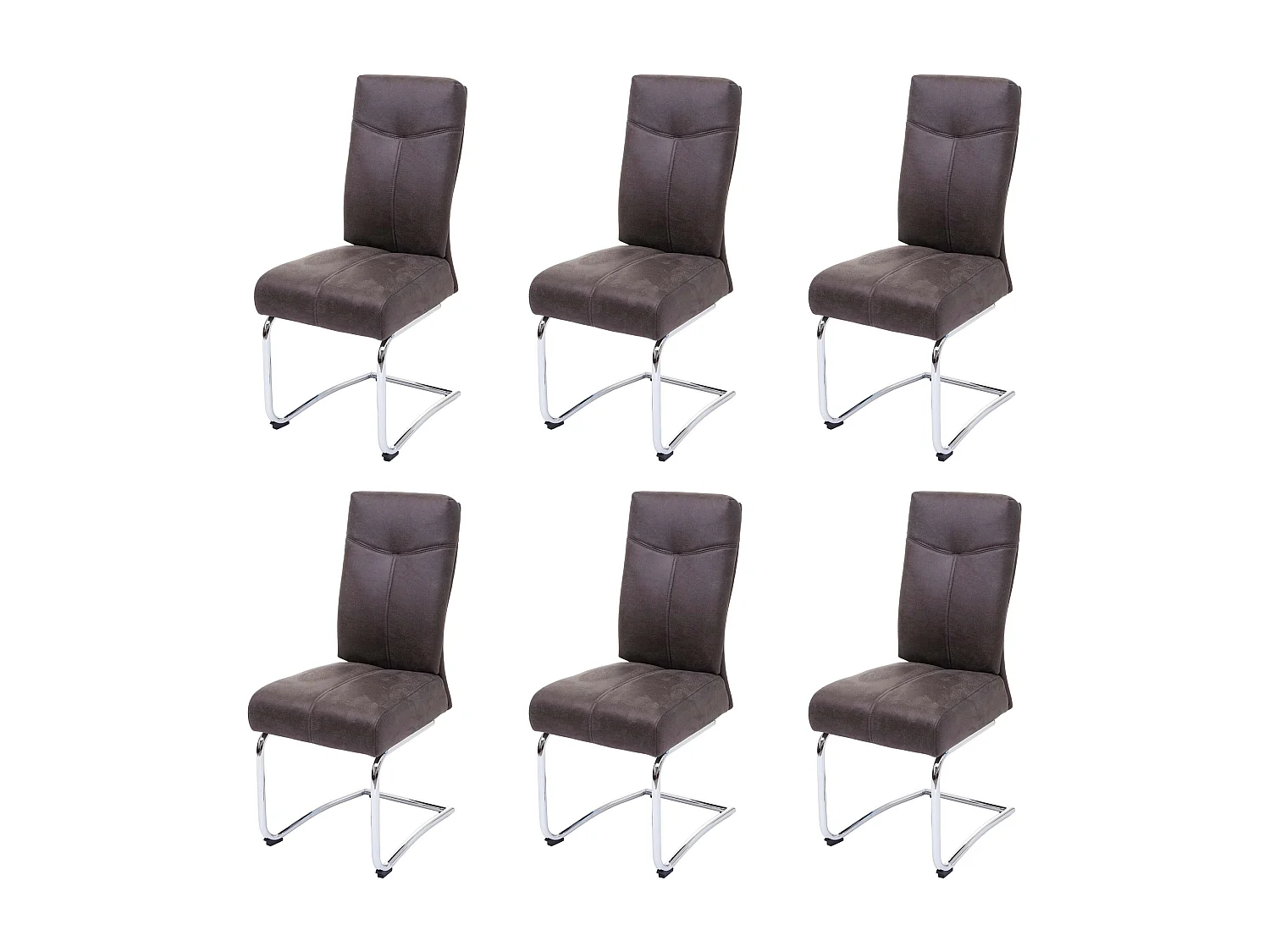 Chaise de salle à manger MCW-G56 (lot de 6),  gris