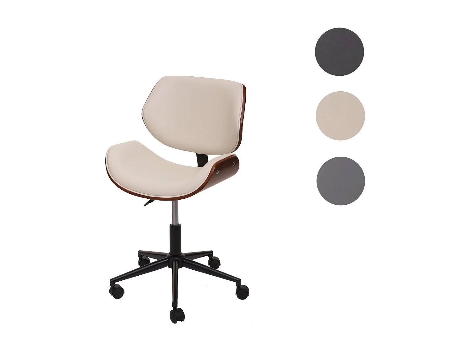 Cadeira de escritório MCW-G25,  creme