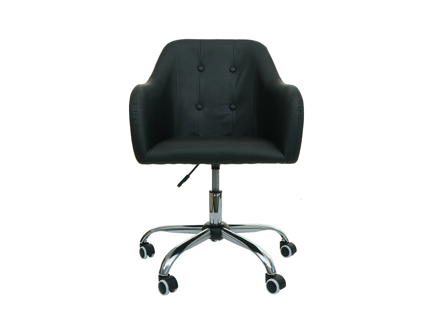 Cadeira de escritório MCW-L92,  imitação de couro preto