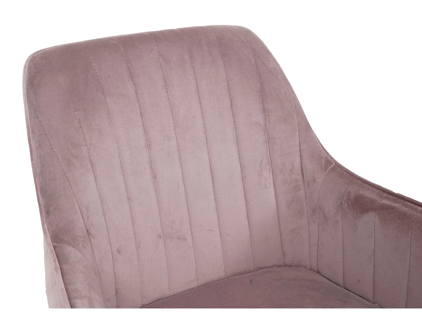 Bureaustoel MCW-J62 fluweel met armleuning,  roze