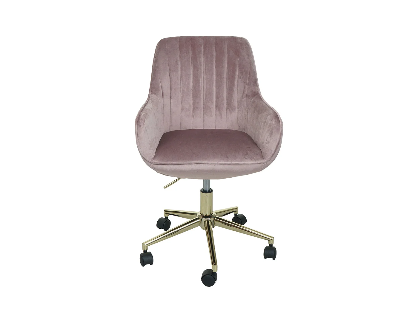 Bürostuhl MCW-J62 Samt mit Armlehne, Rosa