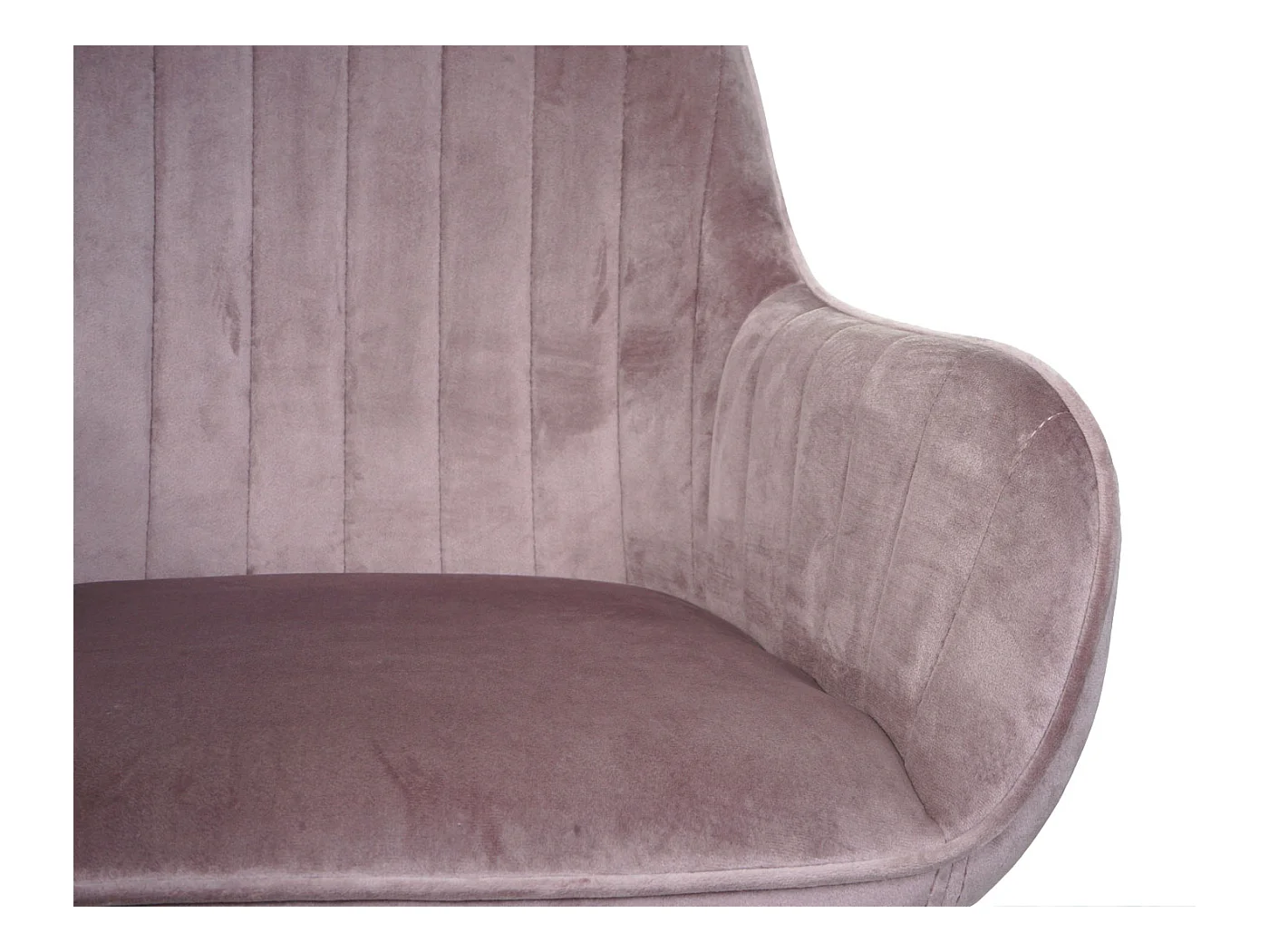 Bürostuhl MCW-J62 Samt mit Armlehne, Rosa