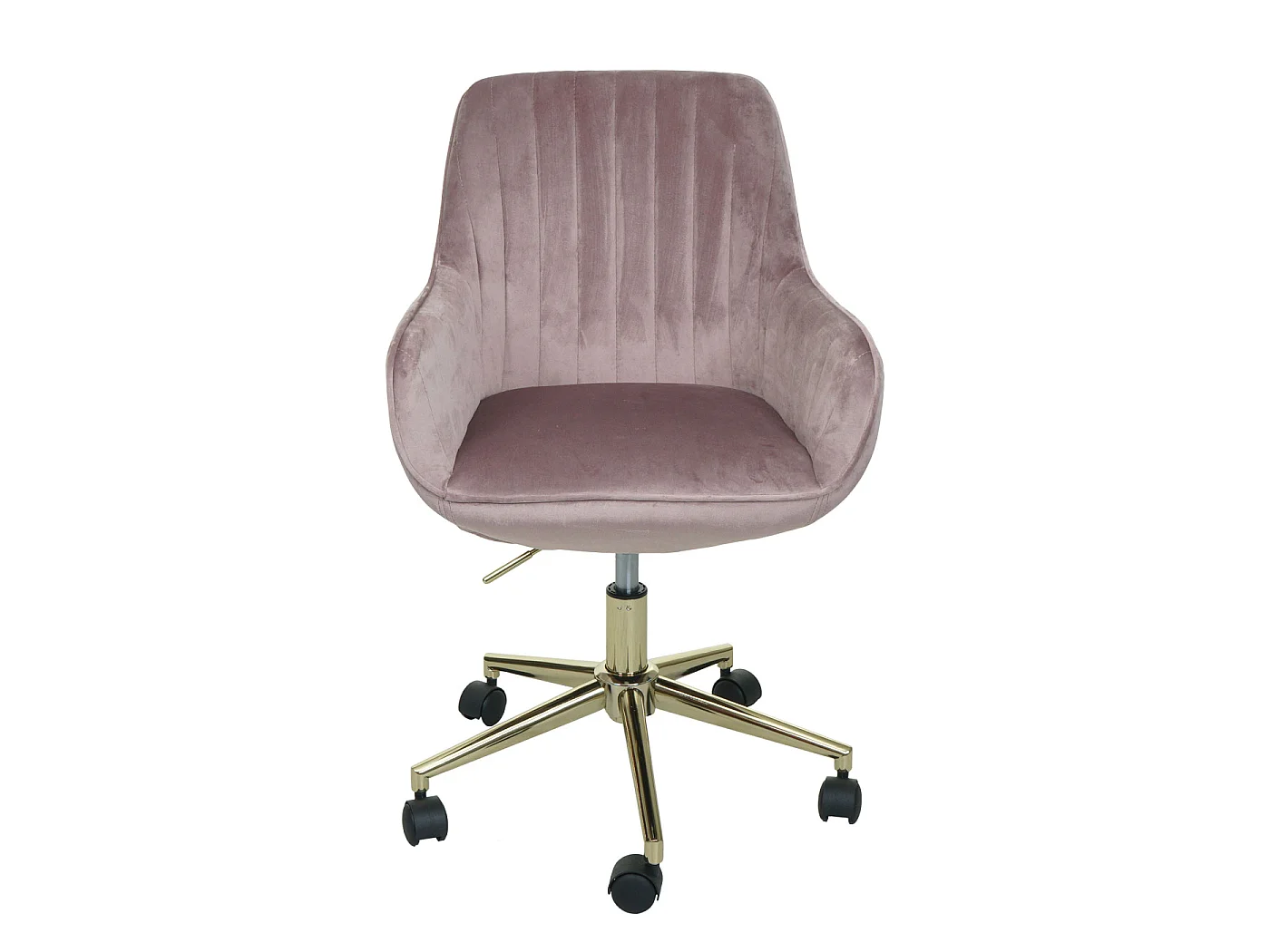 Krzesło biurowe MCW-J62 velvet z podłokietnikiem,  różowy
