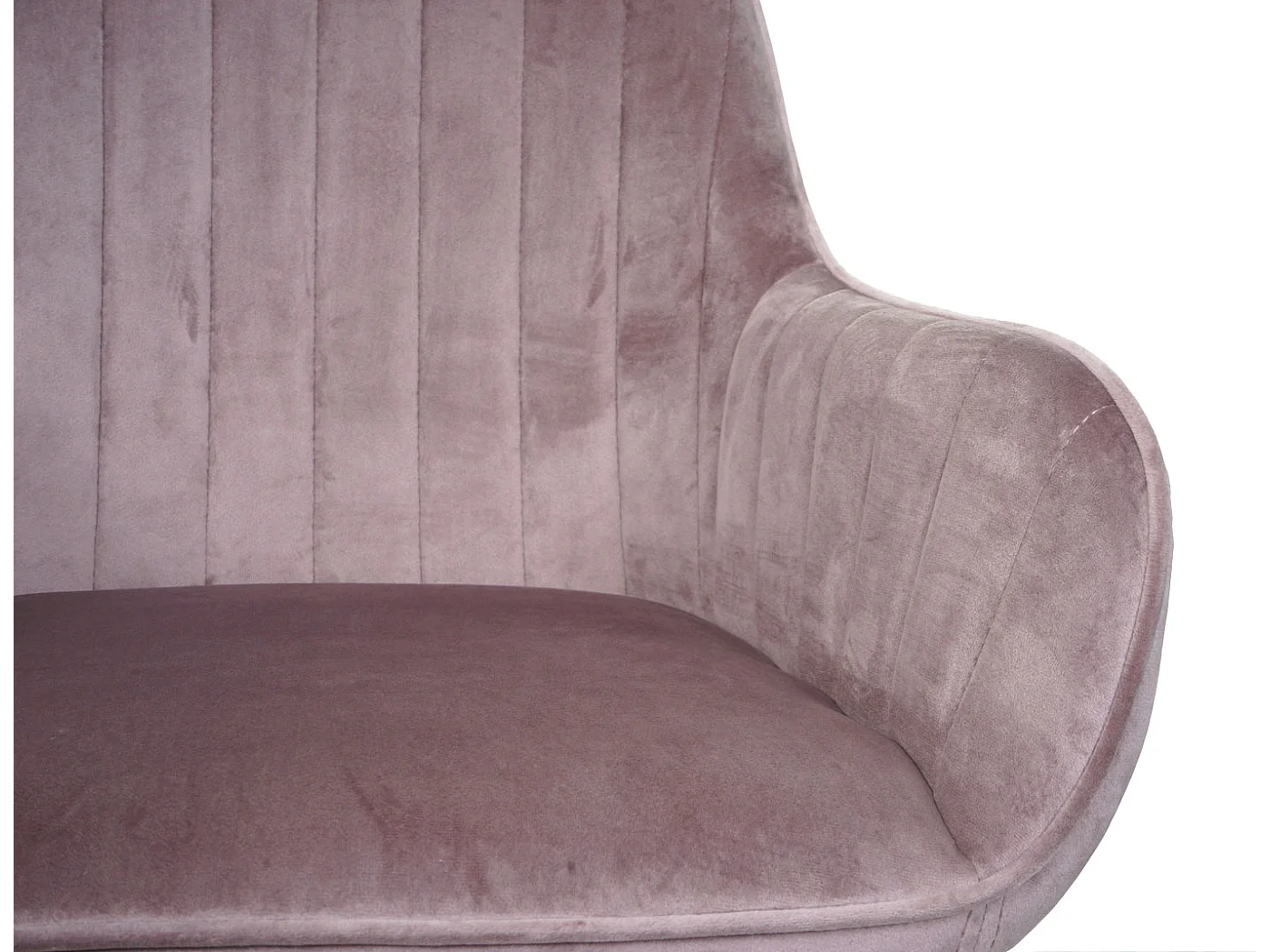 Krzesło biurowe MCW-J62 velvet z podłokietnikiem,  różowy