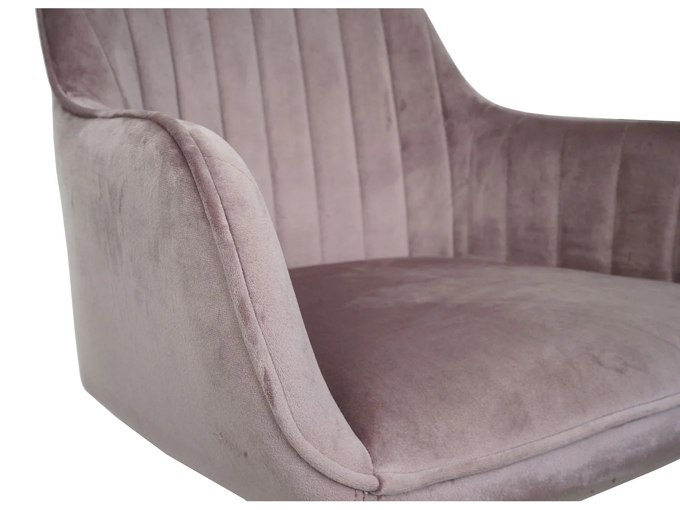 Krzesło biurowe MCW-J62 velvet z podłokietnikiem,  różowy