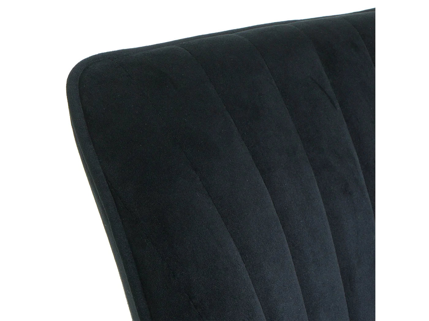 Cadeira de escritório MCW-J62 de veludo com apoio de braços,  preto