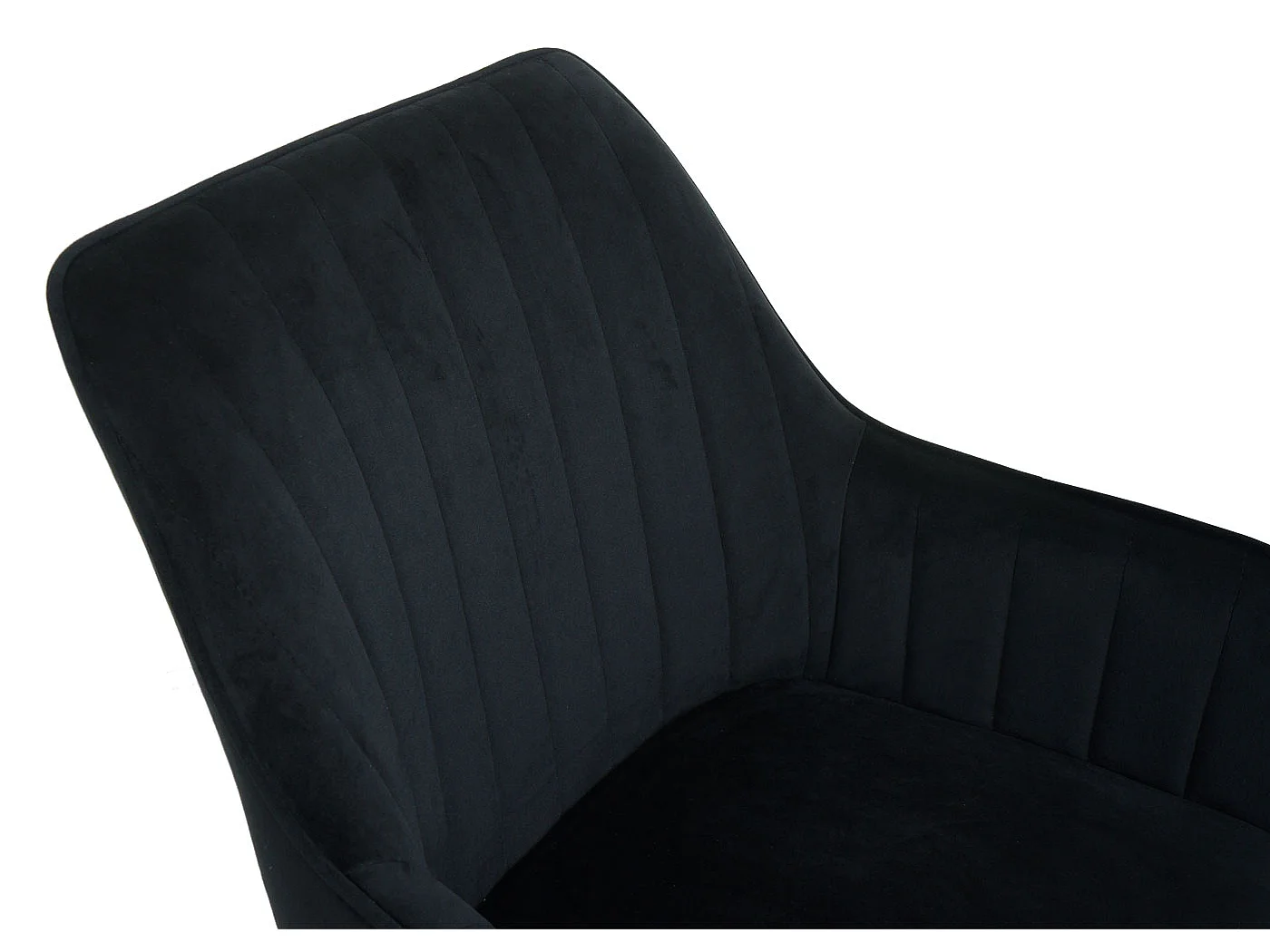 Krzesło biurowe MCW-J62 velvet z podłokietnikiem,  czarny