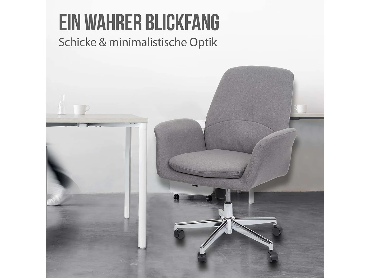 Krzesło biurowe MCW-K23,  szary