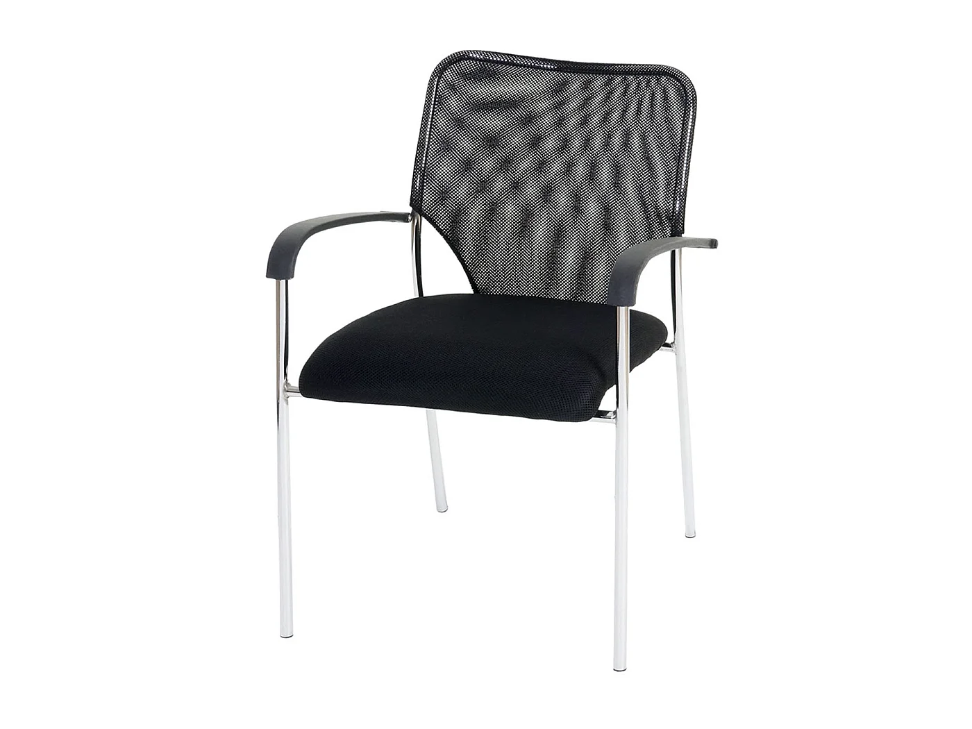 Chaise visiteur Tucson (lot de 2),  siège noir, dossier noir