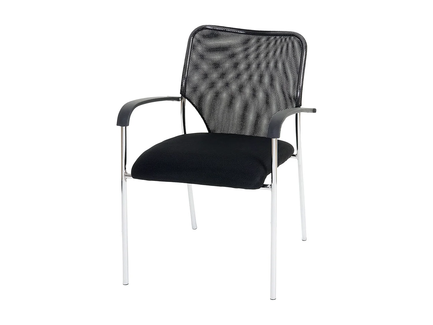 Bezoekersstoel Tucson  (set van 2),  zitting zwart, rugleuning zwart
