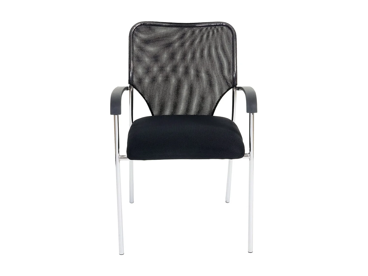 Bezoekersstoel Tucson  (set van 2),  zitting zwart, rugleuning zwart