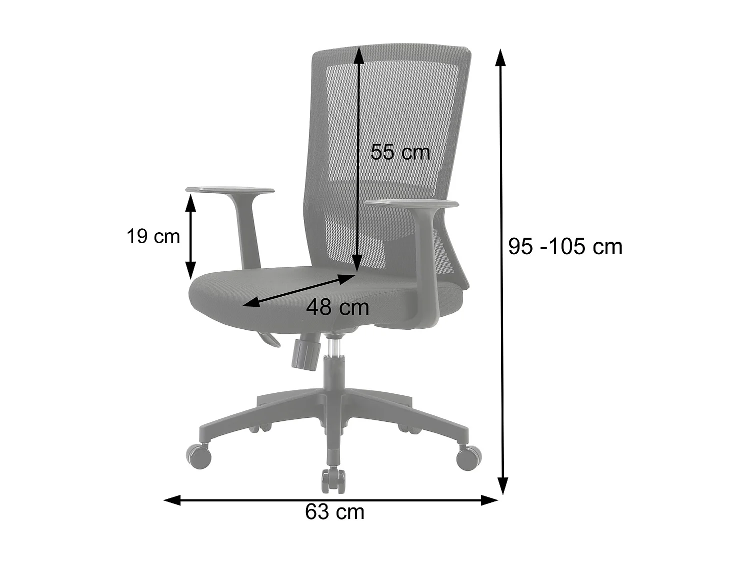 Chaise de bureau SIHOO-J90,  noir