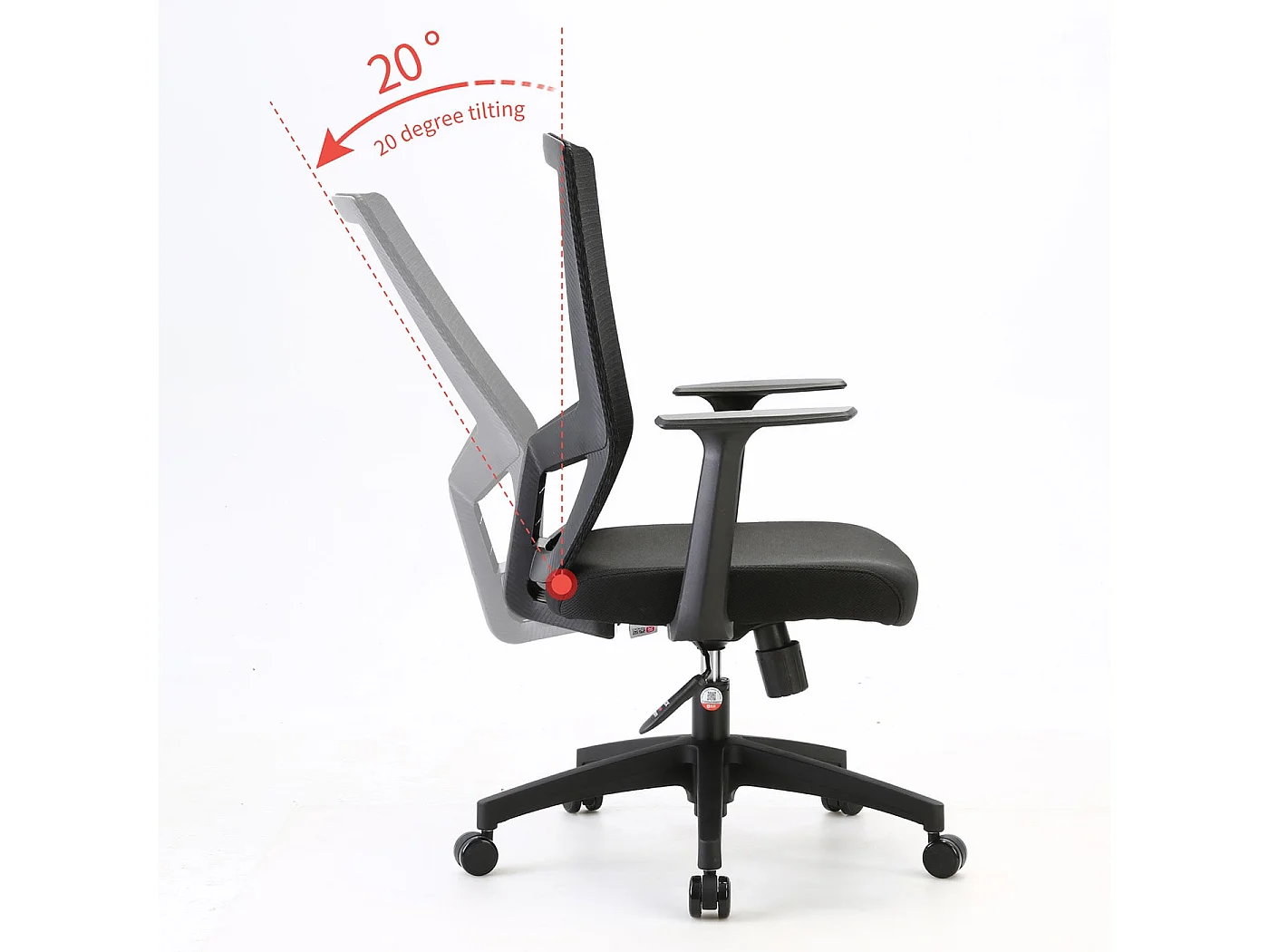 Chaise de bureau SIHOO-J90,  noir