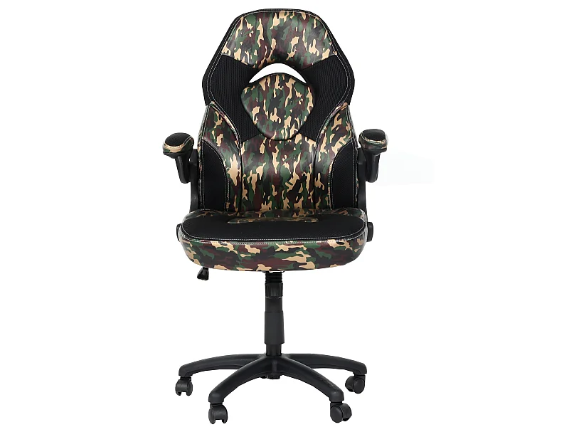 Chaise de bureau MCW-K13,  camouflage-noir