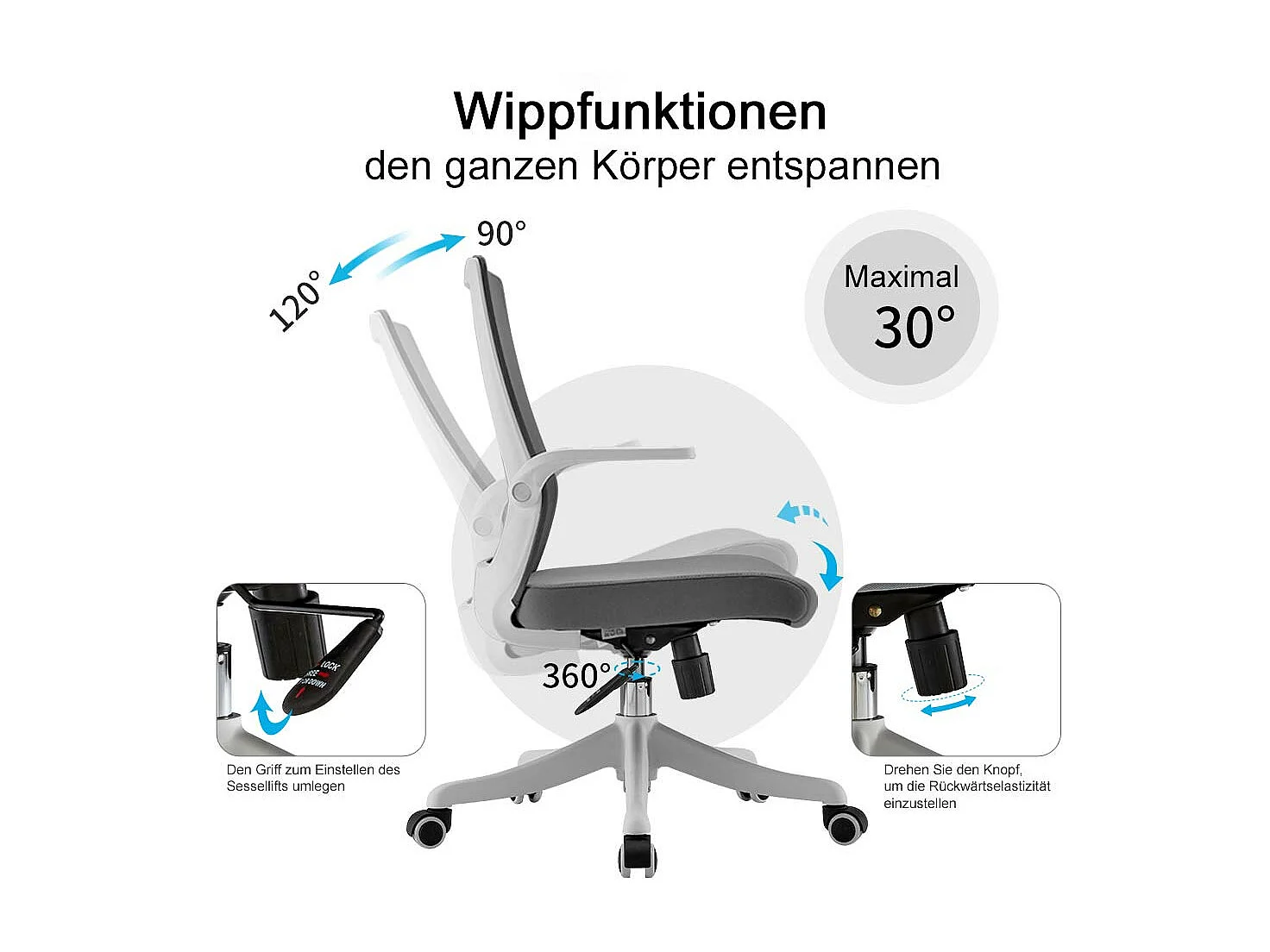 Chaise de bureau SIHOO-J88,  gris