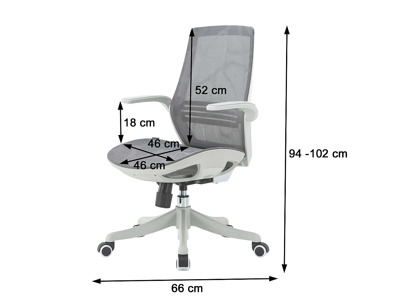 Chaise de bureau SIHOO-J91,  gris